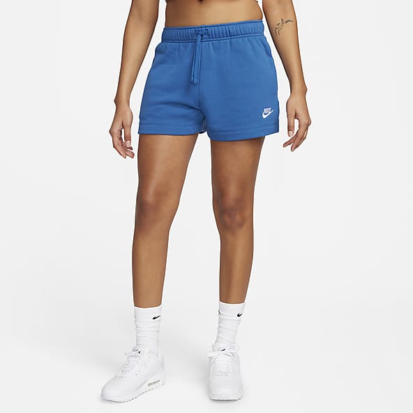 Nike sweat shorts blue sale